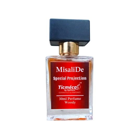 MisaliDe Best unisex fragrance with earthy sandalwood, musk, and smoky oud, woody, and amber notes in Pakistan | Inspired By MTJ