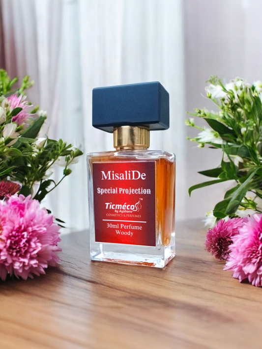 MisaliDe Best unisex fragrance with earthy sandalwood, musk, and smoky oud, woody, and amber notes in Pakistan | Inspired By MTJ